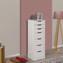 Hanah Home Flow - Shiny White Cómoda Blanca con 7 Cajones